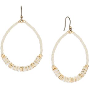 Lucky Brand Beaded Hoop Earring, Gold, One Size