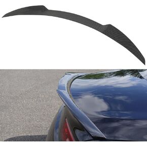 cciyu V Style Rear Trunk Lip Spoiler Wing Fits for 2017-2022 for Infiniti Q60 Coupe Racing Trunk Spoiler(ABS Glossy Carbon Look)
