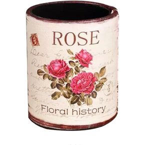 Rose pen holder Pencil Holder for Desk,Combination Desktop Storage Organizer，Makeup Brush Holder, for Office, School, Home, and Woman