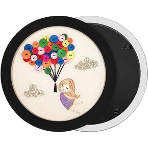 DIYEAH Embroidery Hoop - Round Cross Stitch Hoop Stand Wall Mounted Photo Frame Arts Craft Making Crochet Embroidery Frame