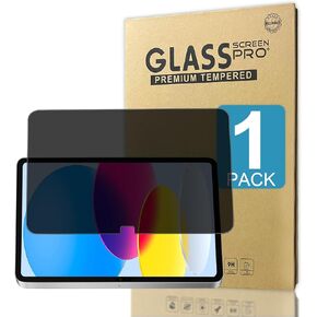 Privacy Screen Protector for iPad 10.9inch 10th Generation 2022 Released, A2696/A2757/A2777 Model,Tempered Glass Privacy Screen Protector with 9H Hardness/Bubble Free/scratch-resistant