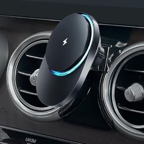 BEHAVE Magnetic Wireless Car Charger for Mercedes Benz GLC-Class 2016-2022,Benz C-Class 2015-2021,Compatible for Magsafe Case,iPhone,Android Smartphones(15W,Ice Cooling Charging)