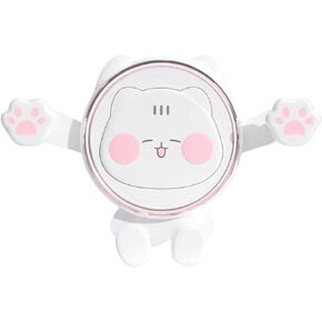 2024 Cute Cat Phone Holder for Car, Animal Pink Phone Mount for Women, Air Vent, Universal 360° Adjustable Auto Stand Accessories Cradle Clip Fit for All Cell Phone (Pink)