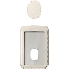 Orbitkey ID Card Holder | Made with LWG-Certified Top Grain Leather and Durable Dyneema Cord | Holds 1 Access Card and 1 Non-RFID Card (with Lanyard, Black)