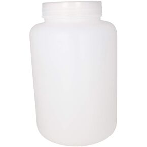 Othmro 1Pcs 2000ml Plastic Empty Bottles, Lab Cylindrical Chemical Reagent Polyethylene Bottle, Wide Mouth Laboratory Reagent Bottle, Sample Sealing Liquid Storage Container White Translucent