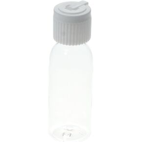 12Pcs 1oz Dispensing Bottle, Empty PET Refillable Bottles, Flip Top Containers, 30ml Round Plastic Bottle, Transparent Pour Spout Cap