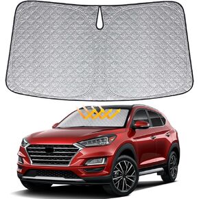 Windshield Sun Shade Compatible with Hyundai Tucson IX35 2016-2021, 6-Layer Foldable Front Window Sunshade Reflector Cover, Sun Visor Protector Blocks UV Rays