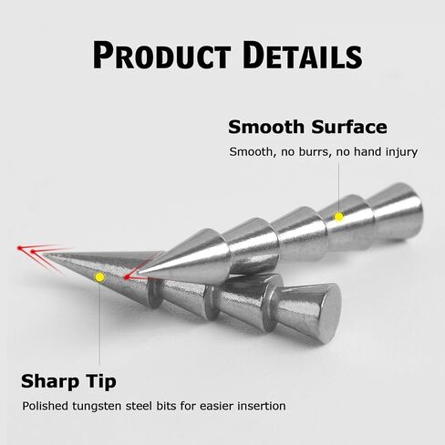 Goture 10Pcs Tungsten Nail Weights 25Pcs Nail Weight Kit with Box, Neko Rig Wacky Rig Fishing Weights for Soft Plastic Lures, Nail Sinker Weights for Bass Fishing Weights & Sinkers in Saudi Arabia