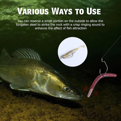 Goture 10Pcs Tungsten Nail Weights 25Pcs Nail Weight Kit with Box, Neko Rig Wacky Rig Fishing Weights for Soft Plastic Lures, Nail Sinker Weights for Bass Fishing Weights & Sinkers in Saudi Arabia