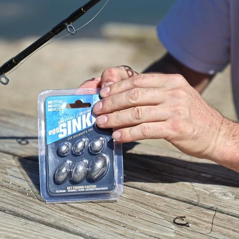 Removable & Knotless Fishing Weights for Saltwater Fishing, Tackle Sliding Sinkers for Line & Rod, Oval Fishing Equipment for Sea, Lake in Saudi Arabia