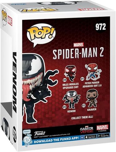 POP Marvel Gamerverse: Spider-Man 2 - Venom Funko Vinyl Figure (Bundled with Compatible Box Protector Case), Multicolored, 3.75 inches in Saudi Arabia