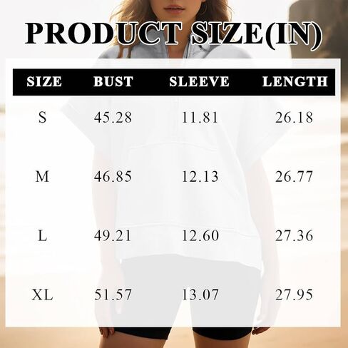 Half Zip Hoodies For Womens Lulu Short Sleeve Pullover Tops Lemon Summer Oversized Sweatshirts With Pockets 2024 in Saudi Arabia