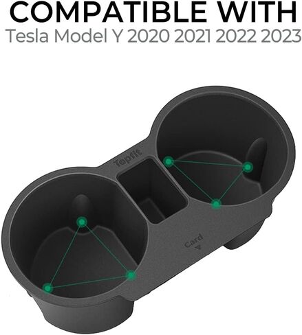 BMZX 3PCS for Tesla Model Y Under Center Console Organizer for Backseat, Sunglasses Holder, Cup Holder, Storage Box Center Organizer Container for Tesla Interior Organize Accessories in Kuwait