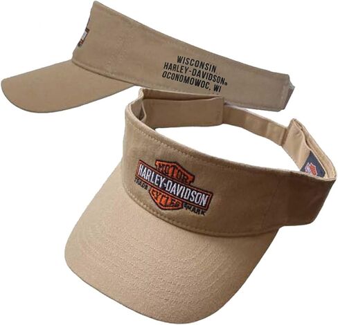 Harley-Davidson Men's Bar & Shield Adjustable Closure Low Crown Bill Visor - Tan in Saudi Arabia