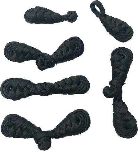 10 أزواج من أزرار الضفدع ذات العقد الصينية ومشابك الخياطة للسترة والمعاطف والعباءات والوشاح والأزياء والخياطة A2724 in Kuwait