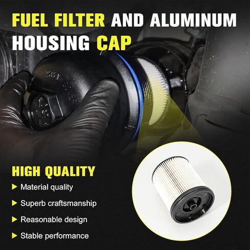 TP1015-134001 فلتر الوقود وغطاء الإسكان متوافق مع 2017-2020 شيفروليه سيلفرادو جي إم سي سييرا 1500 2500 HD 3500 HD 3.0L 6.6L، لسيارة شيفروليه كروز 1.6L 2.0L in Kuwait