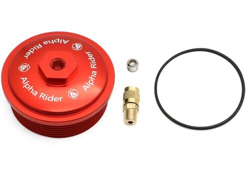 AUTOVIC Red Aluminum Fuel Filter Cap w/Pressure Port For Ford Power-strake 6.0L 2003-2007 in Saudi Arabia