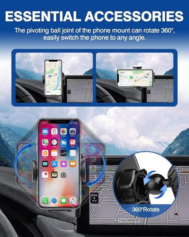 Autorder Car Phone Holder for 2021-2025 Ford Escape Accessories 8-Inch Cell Phone Mount with Dash Organizer Hands-Free 360 Degree Rotation(Not fit 13.2" Screen) in Saudi Arabia