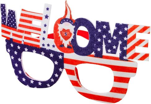 WUWEOT 16 حزمة من ملحقات الرابع من يوليو، نظارات الحفلات الوطنية عصابات رأس العلم الأمريكي، هدايا دعائم الصور للاحتفال بالرابع من يوليو، يوم الاستقلال، يوم الذكرى، العرض الوطني in Kuwait