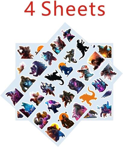 88pcs Monster Stickers for Water Bottles Birthday Party Supplies for Monster Birthday Decorations Party Favors, Cartoon Stickers and Decals in Saudi Arabia