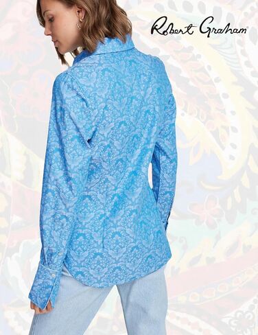 Robert Graham Womens Priscilla Long Sleeve Woven Button Down Shirt in Saudi Arabia