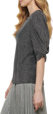 DKNY Women's Everyday Essential Puff Sleeve Top in Saudi Arabia