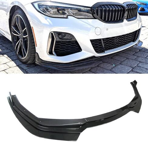 7BRU G20 Front Bumper Lip Compatible with 2019-2022 3 Series G20 M Sport M340i / M340i x Drive | Lip Chin Spoiler Splitter Gloss Black in Saudi Arabia