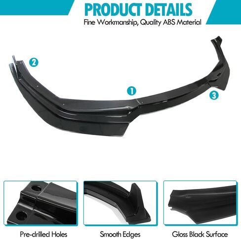 7BRU G20 Front Bumper Lip Compatible with 2019-2022 3 Series G20 M Sport M340i / M340i x Drive | Lip Chin Spoiler Splitter Gloss Black in Saudi Arabia