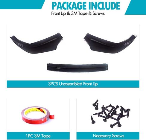 7BRU G20 Front Bumper Lip Compatible with 2019-2022 3 Series G20 M Sport M340i / M340i x Drive | Lip Chin Spoiler Splitter Gloss Black in Saudi Arabia