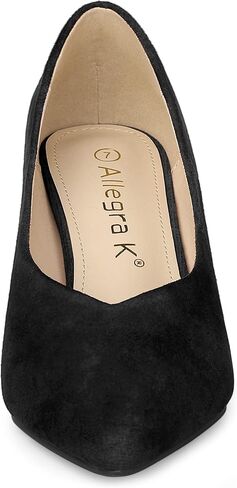 Allegra K Women's Pointy Toe Slip-on Low Chunky Heels Pumps in Saudi Arabia