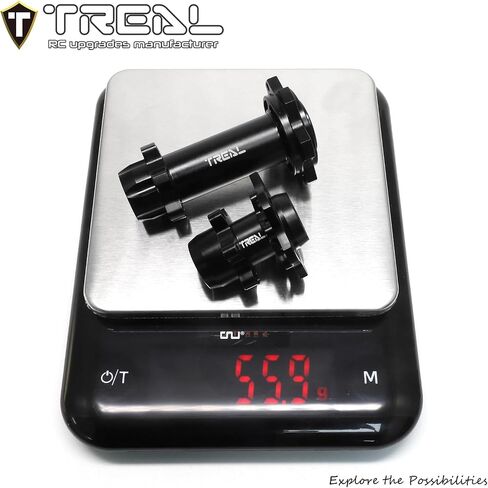 مجموعة محاور سداسية لعجلة الدراجة النارية TRAL LOSI 1/4 Pro Moto MX، محاور أمامية وخلفية من الألومنيوم 7075 ترقيات آلية باستخدام الحاسب الآلي (أسود) in Saudi Arabia