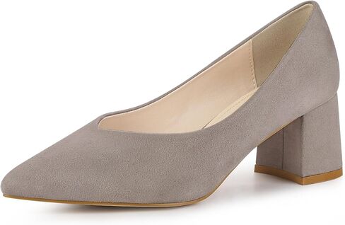 Allegra K Women's Pointy Toe Slip-on Low Chunky Heels Pumps in Saudi Arabia