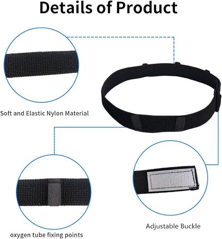 Oxygen Cannula Ear Protector + 2 Nasal Oxygen Cannula Cushions，Adjustable Oxygen Cannula Headband，Soft Nasal Cannula Covers，Oxygen Tubing Accessories in Saudi Arabia