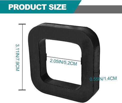 3 Pack 2-inch Hitch Receiver Silencer Pad for Adjustable Ball Mounts Reduces Rattle & Eliminate Noise, Provides Cushion Between Hitch Receiver and Tow Hitches, Black in Saudi Arabia