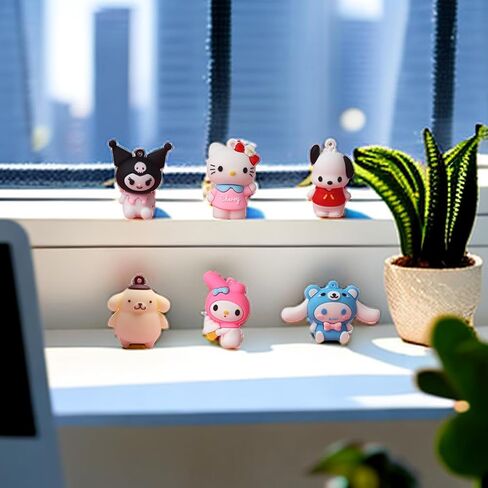 19Pcs Cute Anime Cake Topper Set, Kawaii Anime Figure,Anime Theme Party Decoration Supplies,Mini Colorful Party Decor Favors for Kids Girls Boys Happy Birthday Baby Shower in Kuwait