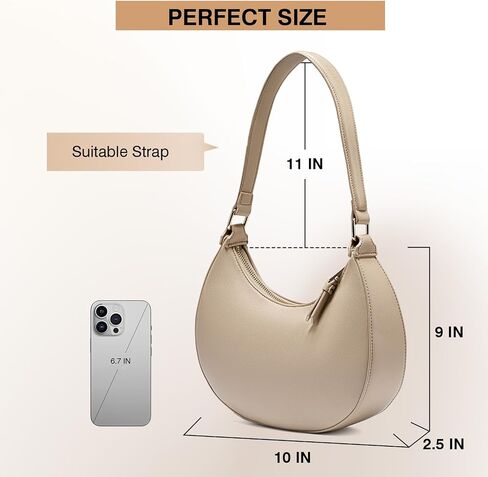 Marvolia Shoulder Bag for Women - Vegan Leather Cute Handbags Trendy Purse Clutch Hobo Bag with Zipper Closure in Saudi Arabia