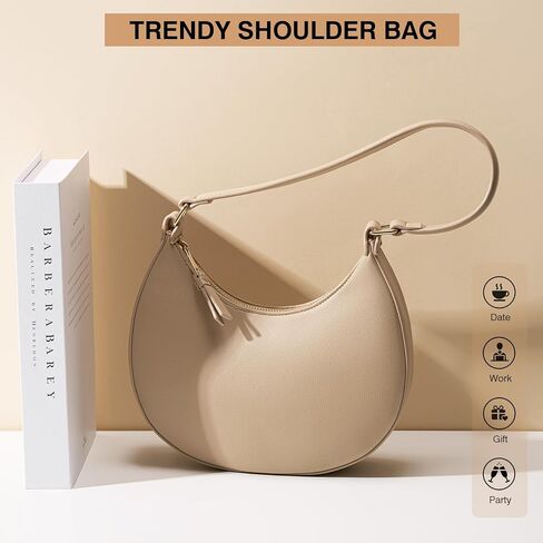 Marvolia Shoulder Bag for Women - Vegan Leather Cute Handbags Trendy Purse Clutch Hobo Bag with Zipper Closure in Saudi Arabia