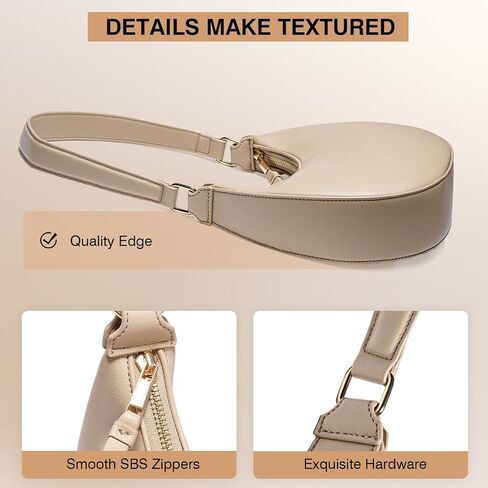 Marvolia Shoulder Bag for Women - Vegan Leather Cute Handbags Trendy Purse Clutch Hobo Bag with Zipper Closure in Saudi Arabia