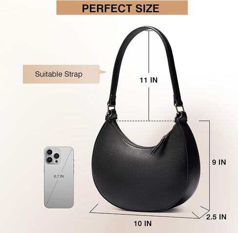 Marvolia Shoulder Bag for Women - Vegan Leather Cute Handbags Trendy Purse Clutch Hobo Bag with Zipper Closure in Saudi Arabia
