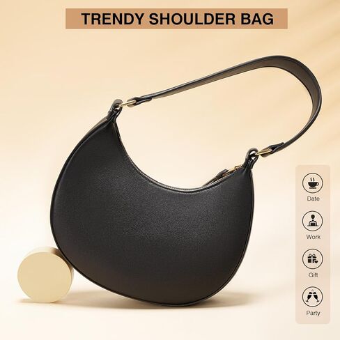 Marvolia Shoulder Bag for Women - Vegan Leather Cute Handbags Trendy Purse Clutch Hobo Bag with Zipper Closure in Saudi Arabia
