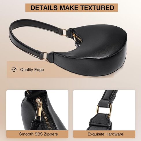 Marvolia Shoulder Bag for Women - Vegan Leather Cute Handbags Trendy Purse Clutch Hobo Bag with Zipper Closure in Saudi Arabia