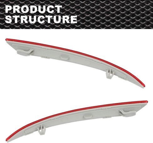 Red Rear Bumper Reflector Set Driver and Passenger Side Compatible with Ford Fusion Energi SE 2013-2016/Fit Fusion Energi Titanium, S, SE, SE Hybrid, Titanium, Titanium Hybrid 2013-2016 in Saudi Arabia