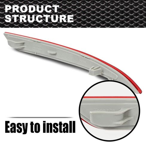 Red Rear Bumper Reflector Set Driver and Passenger Side Compatible with Ford Fusion Energi SE 2013-2016/Fit Fusion Energi Titanium, S, SE, SE Hybrid, Titanium, Titanium Hybrid 2013-2016 in Saudi Arabia