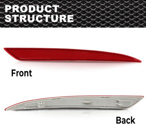 Red Rear Bumper Reflector Set Driver and Passenger Side Compatible with Ford Fusion Energi SE 2013-2016/Fit Fusion Energi Titanium, S, SE, SE Hybrid, Titanium, Titanium Hybrid 2013-2016 in Saudi Arabia