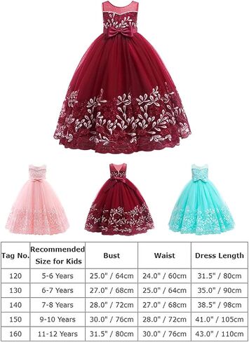 Flower Girl Lace Dress for Kids Wedding Bridesmaid Pageant Party Formal Gown Princess Communion Tulle V-Back Dresses in Saudi Arabia