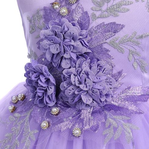 Flower Girl Lace Dress for Kids Wedding Bridesmaid Pageant Party Formal Gown Princess Communion Tulle V-Back Dresses in Saudi Arabia
