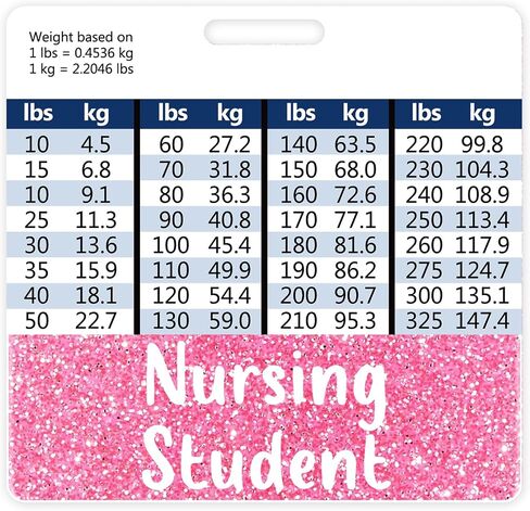 Plifal Nursing Student Badge Buddy Card Holder Nursing Accessories Horizontal ID Name Identification Tags Nurse Work W Height & Weight Conversion Charts in Saudi Arabia