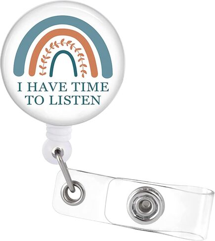 بكرة شارة مسائل الصحة العقلية قابلة للسحب مع مشبك التمساح، حامل شارة قوس قزح، الوعي بمرض الدماغ البشري، التمريض، الطبيب، المعلم، العامل الطبي، ديكور الهوية in Kuwait