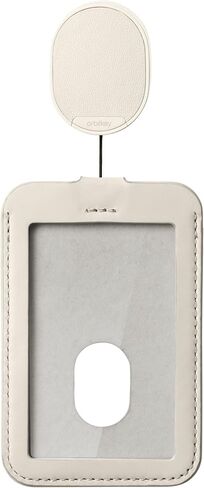 Orbitkey ID Card Holder | Made with LWG-Certified Top Grain Leather and Durable Dyneema Cord | Holds 1 Access Card and 1 Non-RFID Card (with Lanyard, Black) in Saudi Arabia