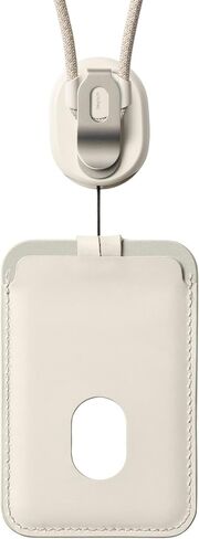 Orbitkey ID Card Holder | Made with LWG-Certified Top Grain Leather and Durable Dyneema Cord | Holds 1 Access Card and 1 Non-RFID Card (with Lanyard, Black) in Saudi Arabia